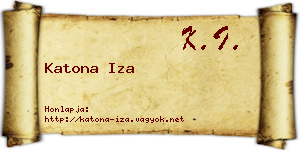 Katona Iza névjegykártya